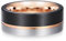 Whoiy Wolframcarbid Hochzeitsringe Trauringe Eheringe Herren Tricolor, Rosegold Ringe Matt 8MM Ringe Partnerringe Gravur Personalisiert Größe 62 (19.7)