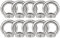 Ringmutter, Augenmutter, Ringmutter Edelstahl, Edelstahl Augenmuttern, für Seilmontage, Hebezubehör, Oberflächenpolieren, Silber, 10 Stück (M8)
