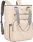 Cafele Amplia billetera de mochila, tote daypack con Puerto usb, bolso de computadora portátil de trabajo convertible de 17,3 pulgadas, mochila de enfermera docente, beige