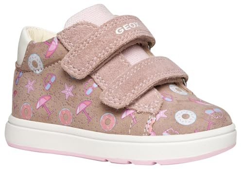Geox Bébé Fille B BIGLIA Girl C Basket, Pink, 24 EU