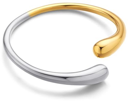 LILIE&WHITE Offener Armreif – Bicolor Design in Gold und Silber – Elegantes Schmuckstück für Damen
