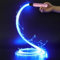 Frustino a LED in fibra ottica, riutilizzabile, alimentato a batteria, frusta con 4 modalità di illuminazione variabili, frusta a LED lampeggiante, frustino da discoteca per feste e festival