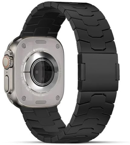 synsing Correa Magnética de Titanio Ultra 2 49mm Compatible con Apple Watch Ultra 45mm 44mm 42mm 41mm 40mm 38mm, Correa de Metal Titanium iWatch - Color de titanio a juego,Negro38