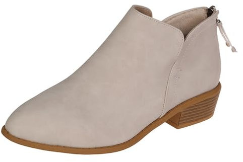 DKLOVIFU Damen Boots Regen Stiefeletten Damen Chelsea Boots Damen Winter Stiefeletten Rock Damen Braune Stiefelette Damen Damen Leder Stiefelette Stiefeletten Damen Mit Riemen
