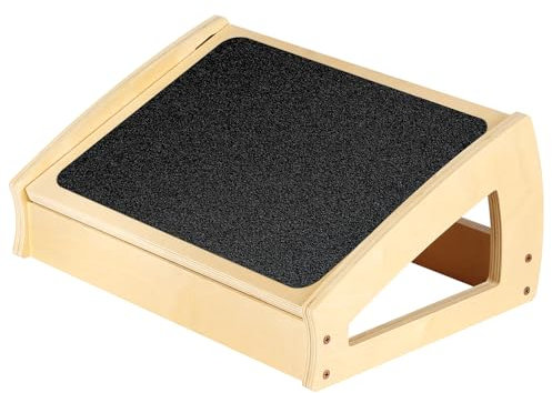 homewell Repose-Pieds Sous Bureau en bois naturel, Antidérapant, pour un soutien ergonomique, Maison/Bureau
