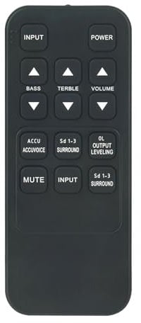 AIDITIYMI Replacement Remote Control Compatible with ZVOX Platinum Series 570/670/770 SoundBar SB380/SB400/SB500/SB700 SoundBase 330/350/440/450/220/320/420/555/580 AV200/205 TV Speaker