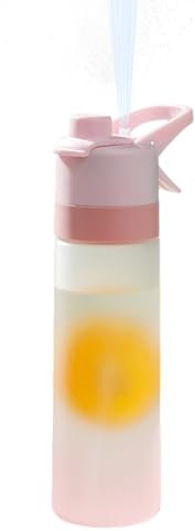 Gourde De Sport Avec Vaporisateur - Bouteille D'eau Anti-fuite, Pour Sports De Plein Air, Hydratation Et Rafraîchissement, Bouteille D'eau Portable Pour Cyclisme, Randonnée, Escalade, roses/vert/noir