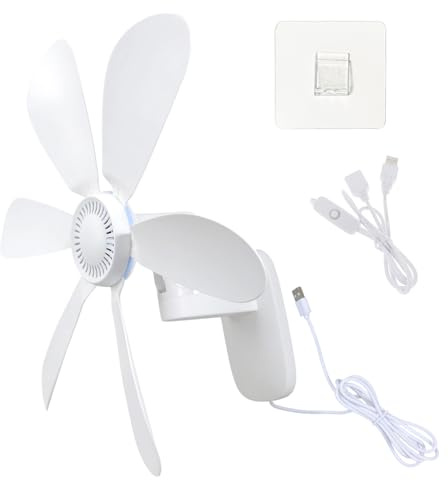 Platzsparender Wandventilator, 5 V, USB-Ventilator mit Schaltsteuerung für Badezimmer, Küche, Auto