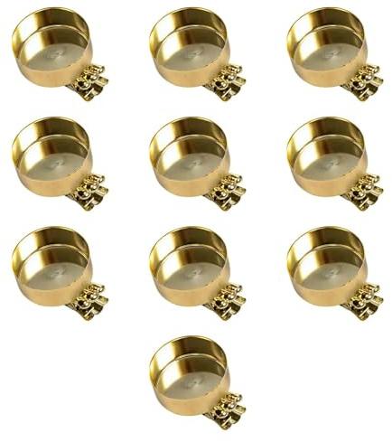 Nishiyuenyi 10 Stück Metallclips Weihnachtsbaum Kerzenhalter Kerzenclips Eisen Halter Ornamenthaken für Dekoration für Weihnachten Muttertag Geburtstags, Gold