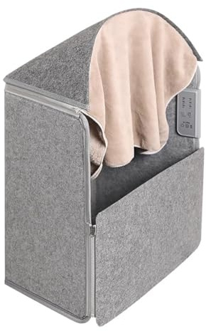 TT-YEC Chauffage sous Le Bureau avec Couverture Douce, Chauffage Portable pour Les Jambes, Les Pieds Et Les Genoux, Température Réglable Et Minuterie, Chauffe-Pieds Silencieux.,A