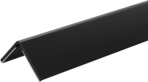 Treppenkantenprofil aus PVC, Treppenkantenprofil Vinyl, Winkelprofil Selbstklebend, Eckenschutz, Einfache Montage, Kein Werkzeug Erforderlich, 2 Stück(Black,2.5x2.5 cm/0.98x0.98 in)