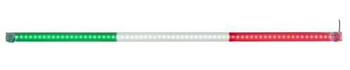 LED-Lichtleiste 90 cm Grün Weiß Rot – italienische Nationalfarben – 69 LEDs – USB-A Anschluss – Saugnapf-Montage – LKW-Innenbeleuchtung für Auto, KFZ, Wohnmobil