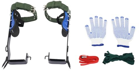 Dettchan Juego de 100 kg para escalada de árboles, cuerda de sujeción, crampones, picos de escalada, picos para trepar árboles, equipo para escaladores, caza, codos de frutas