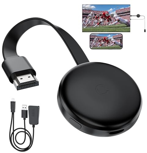Miracast Wireless HDMI Dongle Adapte, Dongle Mirroring Schermo HD, Adattatore WiFi per display 2,4G & 5G Compatibile con iOS, Android, Windows, Mac per HDTV/Monitor, Supporta Miracast AirPlay DLNA