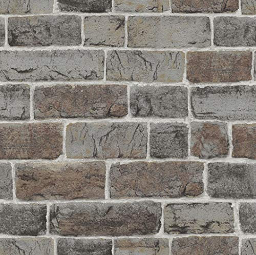 Brick Effect Wallpaper Natural Wall Urban Stone Embossed Industrial Rustic