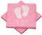 20 Servietten Babyfüße 'Schön, dass du da bist!' 33x33 cm - rosa - für Geburt, Taufe, Babyshower, Mädchen