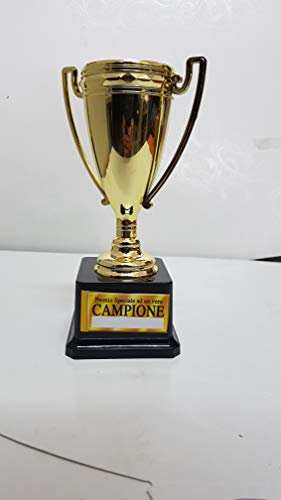Trofeo in plastica h 24 cm, Gadget Idea Regalo,Coppa Per la festa (Campione)