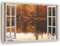 Feeby Quadro finestra con vista Stampa in Qualita Fotografica lago marrone 30x20 cm