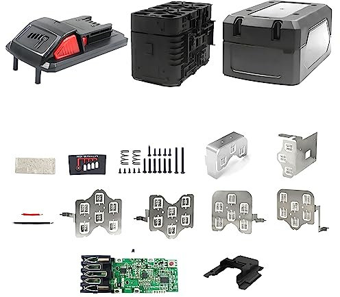 Janllenton 18V 15-Cells 18650 Battery DIY Replacement Case for Milwaukee M18 48-11-1890, Plastic Battery case Replacement Repair Kit for Milwaukee M18 9.0Ah (Battery not Included)