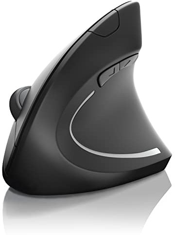 TITANWOLF Wireless Vertical Ergonomic USB Mouse, Wireless Optical Mouse, Mouse without cable, Ergonomic design, 6 Buttons 1600dpi, Prevention against mouse arm tennis elbow, For PC Laptop Macbook