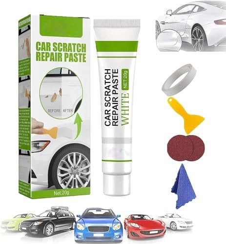 Marine Fiberglass Repair Filler, Fibreglass Boat Repair Paste, Car Scratch Paste Fix Tools, Repair and Composite Coatings for Scratches Grooves Holes (White)