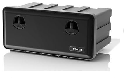 DAKEN Caja de almacenamiento de plástico para camión, 750 x 350 x 300 mm, 40 litros, caja de herramientas, caja de herramientas, caja de cinturón, caja de barras de remolque, Just, Just J040