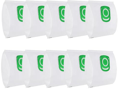Gudotra Lot de 10 Sac Aspirateur pour Rowenta Hygiène+ Silence Force X-Trem Power Compact Power Power XXL Sac à Poussière Vert Remplacement pour Rowenta Hygiène+ ZR200520 ZR200720 ZR200920
