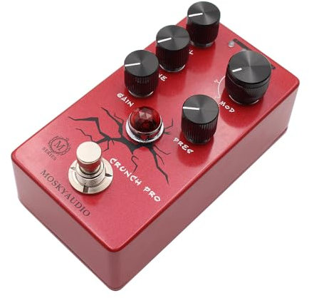 summina Effektpedal für E-Gitarre Gitarren-Distortion-Pedal Verzerrungseffekt für E-Gitarre E-Gitarrenpedal Gitarrenpedale MOSKYAUDIO Gitarren-Verzerrungspedal, Effektpedal für E-Gitarre, Vol/Ton/