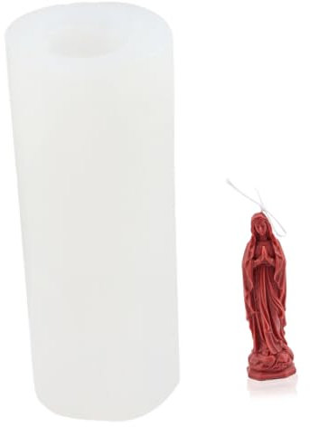 TEHAUX Silikonform Süßigkeitenform Wachsformen Für Kerzen Jesus-kerze Formen Für Weihnachtsskulpturen Bonbonformen Diy-form in Jungfrauenform Geburt Seifenformen Duftkerzen Weiß Kieselgel