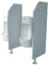 Urinal-Sichtschutz-Trennwand für Herren, wasserdicht, PVC, Wandmontage, Trennwand für Hotel/öffentliche Toilette, Schule und Bar, Weiß, Größe 1