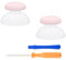 eXtremeRate Joystick pour ps5 Manette Accessoires,Stick Analogique pour ps4 Manette,Bâtons de Pouce-Transparent&Rose