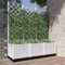 HOMTAKIE Jardinière avec Treillis Blanc 120x40x136 cm PP