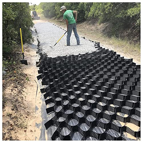 Stabilisateur de gravier pour allées, allées, allées et zones extérieures - Stabilisation du sol - Perméable - 1 x 1 m