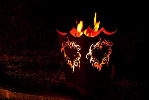 Ferrum Edelrost Feuerkorb Flammenherz - Rost, 1-0225