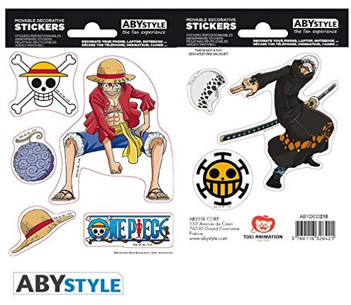 ABYstyle - ONE PIECE - Stickers - 16x11cm - Luffy & Law