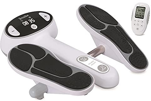 Terraillon Power Stepper EMS/TENS Gerät, Elektrotherapie für Beine und Körper, Zur Förderung der Durchblutung und zur Schmerzlinderung, 2 Klebeelektroden, Funkfernsteuerung
