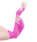 Panja Short Net Gants Résilles Mitaines Longue Extensible (Blanc, Noir, Rouge, Vert, Violet, Jaune, Bleu, Orange, Rose) (Rose Fluo)