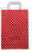 Papiertragetasche 22+10x31cm rot mit weißen Punkten Größe 50 Stück