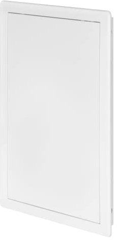 Awenta 250 x 400 mm Plastic Access Panel Door - White Opening Flap Cover Plate - Inspection Hatch - Door Latch - Concealed Hinge - Removable Door - Paintable Smooth Surface (10 x 16 Inches)