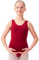 tanzmuster Ballettanzug Mädchen ärmellos - Lissy - weiche Baumwolle - Ballettbody Kinder Ballett Trikot - burgunder, 152/158