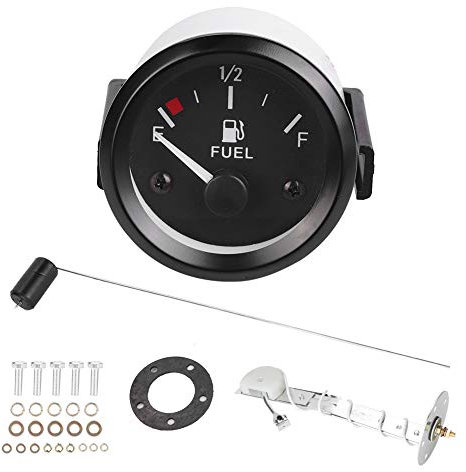 Duokon Kleine Zubehörtasche 2-Zoll-52-mm Tankanzeige mit Kraftstoffsensor E-1/2-F-Zeigeranzeige