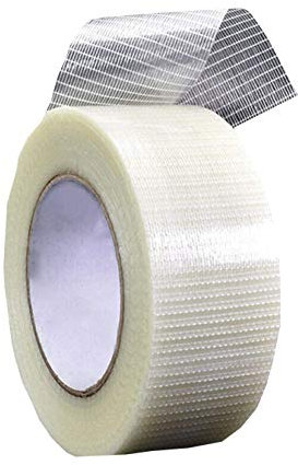 Nastro adesivo in fibra di vetro, su un lato, resistente, autoadesivo (0,22 mm x 6 mm x 20 m, 1 pezzo)