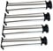 Qrity 4X Pieds de Meubles, Réglables Pied Pieds de Meubles - Chrome Métal - Hauteur Réglable (Total: 250mm)