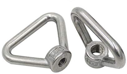 4Pack M12 Ringmuttern, 304 Edelstahl-Dreieck-Augenmuttern, Hubring-Augenmuttern, Ösen, Augenmuttern