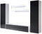 MB Muebles Bonitos, Ensemble de Meubles de Salon Luke 7C avec Meuble TV, Design Modulaire Moderne, Finition Brillante, Couleur Blanc et Noir