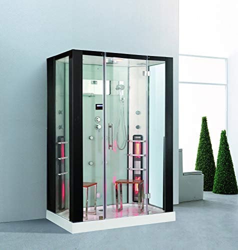 Trade-Line, doccia a vapore, 145 x 90 cm, con sauna a infrarossi + dotazione completa