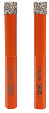 BGTEC Dry Diamond Drill Bits 2pcs 10mm Hex Shank for Granite Marble Porcelain Tile Ceramic