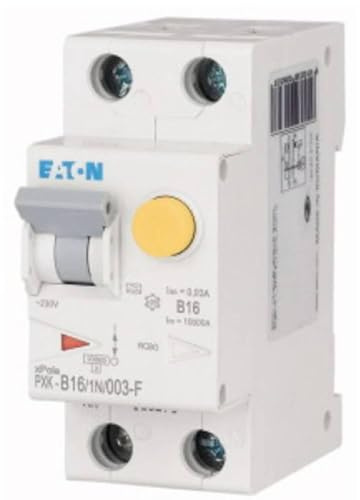 Eaton FI/LS-Kombischalter B 16A 1+N, 30mA PXK-B16/1N/003-F