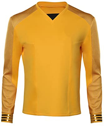 Zhinina Cosplay-Kostüm für Erwachsene, Herren, Jacke, Anzug, Halloween-Outfit, Mantel, T-Shirt, Oberteil, gelb, X-Large