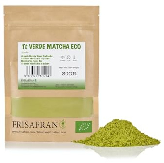 FRISAFRANO | Tè Matcha Biologico 30g | Polvere di tè bio | 100% naturale | polvere di tè verde matcha | Qualità cerimoniale | Cresciuto in Giappone | vegan-detox | Frullati-Bevande | Multivitaminico